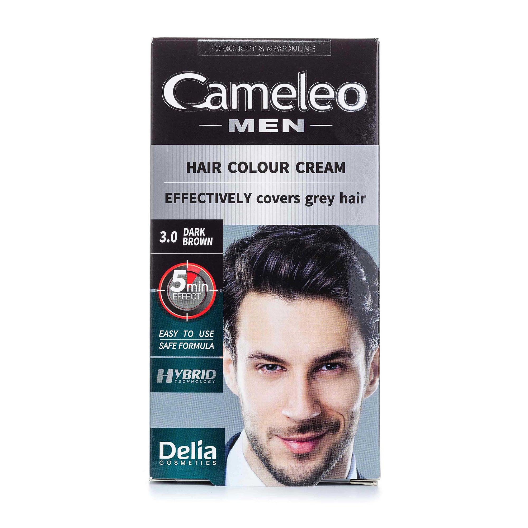 Уцінка! Фарба для волосся Delia Cameleo Men Hair Color Cream чоловіча, 3.0 темно-коричневий, 30 мл